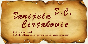 Danijela Ćirjaković vizit kartica
